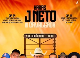 Haras J Neto realiza Leilão de Cavalos na cidade de Santa Bárbara
