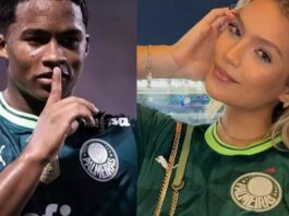 Após assumir namoro publicamente, Endrick surge em novo clique com loira e ‘mão boba’ rouba cena; veja foto