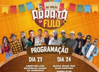 ARRAIÁ DA FULÔ SERÁ REALIZADO EM IRAJUBA. CONFIRA AS ATRAÇÕES