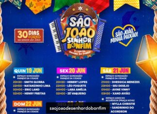 Senhor do Bonfim divulga grade de São João