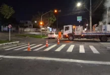 SMT intensifica pintura de faixas de pedestres em Feira de Santana